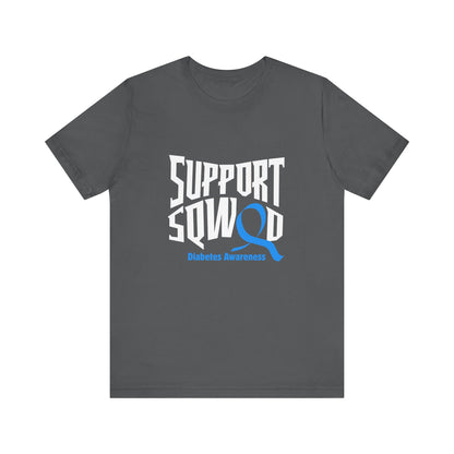 The Diabuddies Store T1D Support Squad - Unisex Tee T1D Support Squad - Unisex Tee: Join the T1D Support Squad! A soft, comfy tee for anyone showing love and solidarity for the T1D warrior in their life. T-Shirt Awareness clothing,Casual Wear,Diabetes,Dia