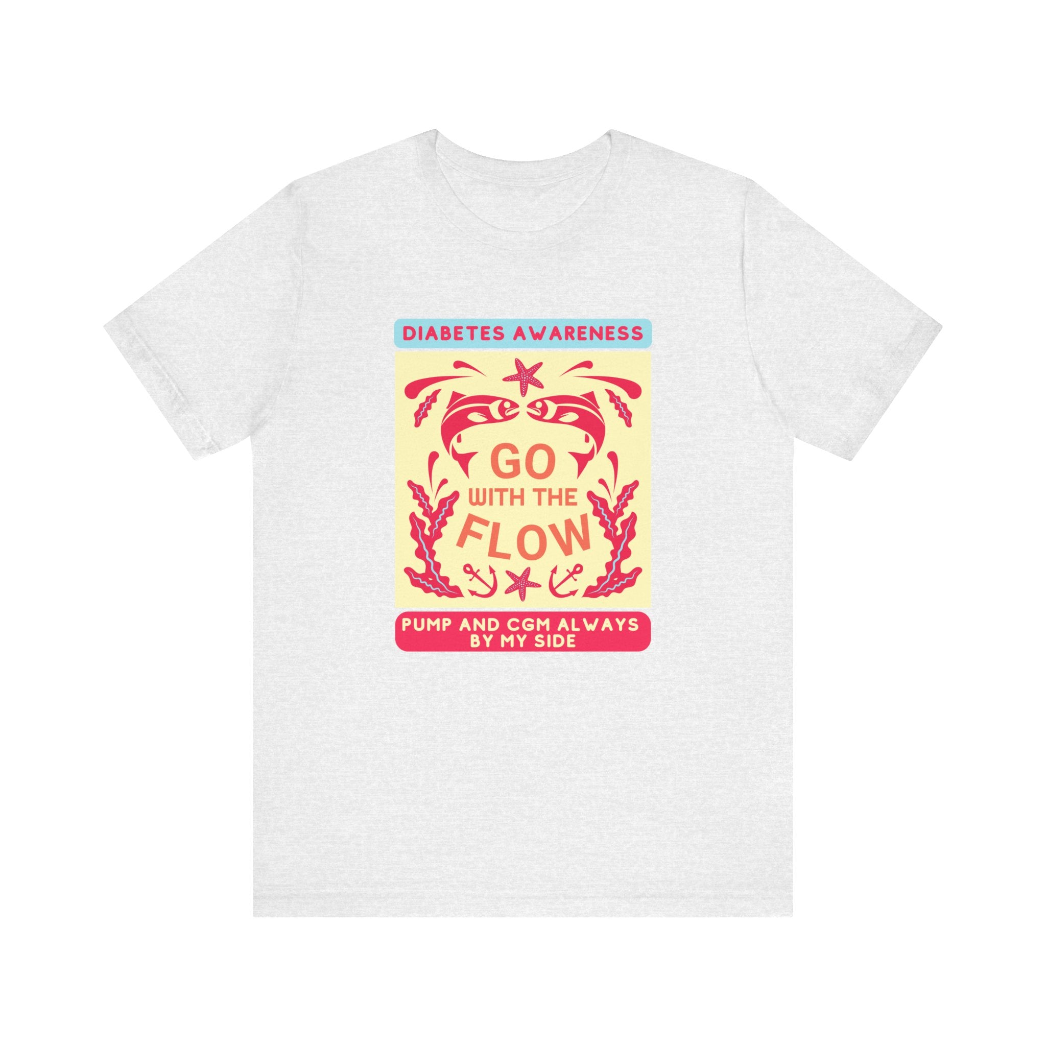 The Diabuddies Store Go with the Flow (Diabetes) - Unisex Tee Go with the Flow (Diabetes) - Unisex Tee: Engineered for those who live with a pump and CGM, this tank ensures your devices are always within reach and comfortably secure, letting you move free