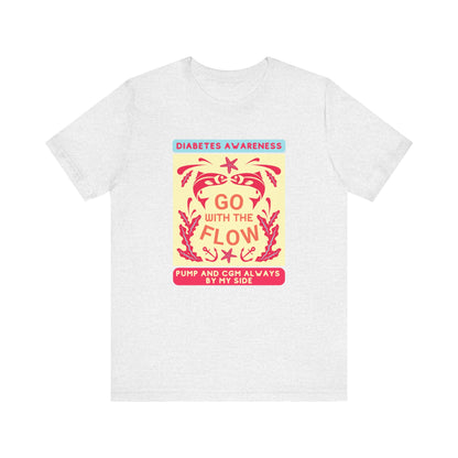 The Diabuddies Store Go with the Flow (Diabetes) - Unisex Tee Go with the Flow (Diabetes) - Unisex Tee: Engineered for those who live with a pump and CGM, this tank ensures your devices are always within reach and comfortably secure, letting you move free