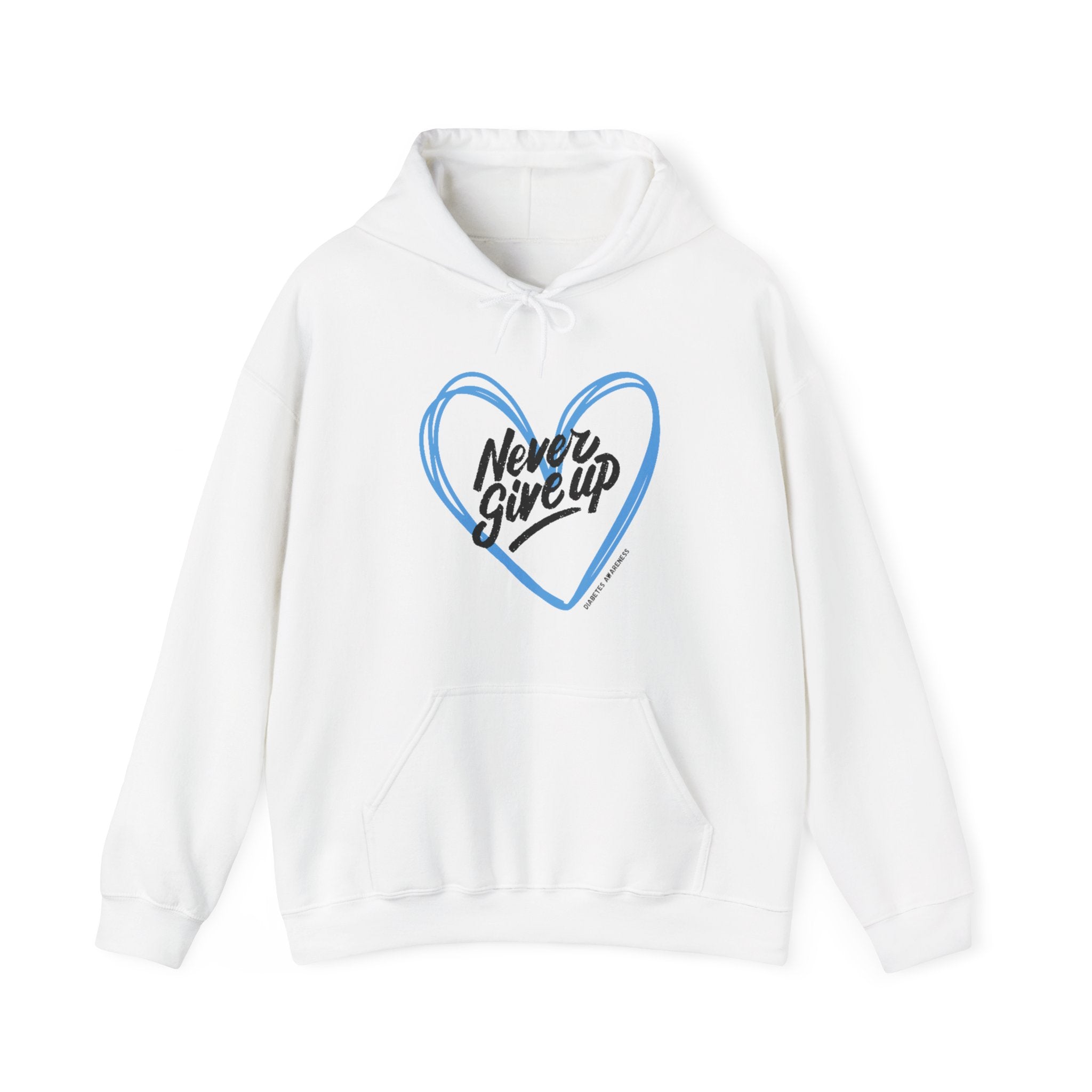 The Diabuddies Store Never Give Up! - Unisex Hoodie Never Give Up! - Unisex Hoodie: Some days are tough, but you're tougher. Our "Never Give Up!" hoodie is more than just comfortable apparel – it's a wearable testament to your unwavering spirit. Hoodies $