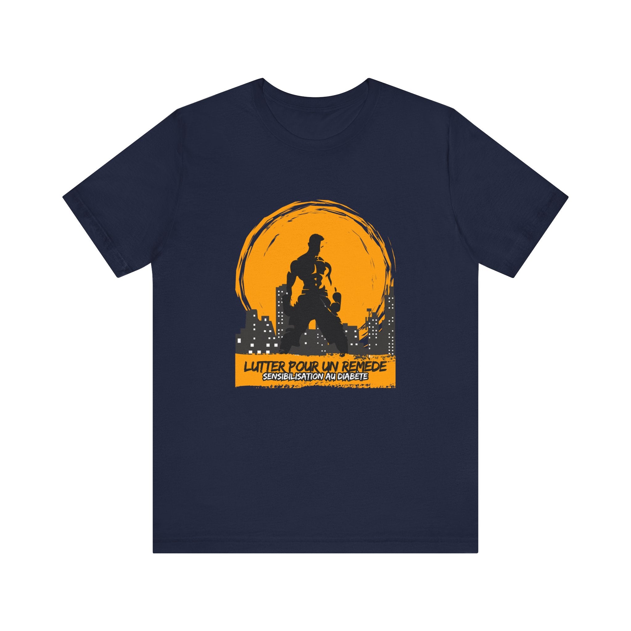 The Diabuddies Store Fighting for a Cure (French) - Unisex Tee Fighting for a Cure (French) - Unisex Tee: Make a statement that matters with this French Unisex Tee. This comfortable and versatile shirt is a powerful way to raise awareness and spark conver