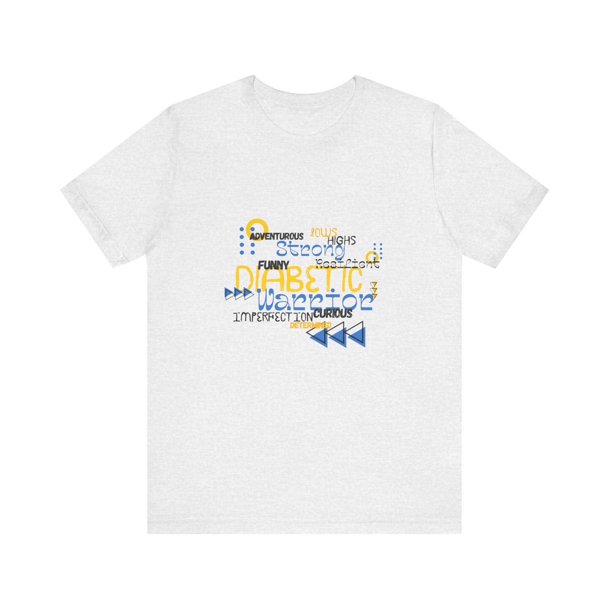The Diabuddies Store Uplifted & Unleashed - Unisex Tee Uplifted & Unleashed - Unisex Tee: Embrace your strength, defy the odds. The "Uplifted & Unleashed" tee is more than just a shirt; it's a vibrant testament to the diabetic warrior within. Adorned with