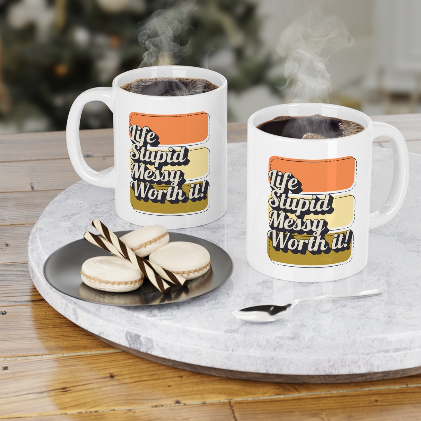 The Diabuddies Store Life, Stupid, Messy, Worth It! - Mug 11oz Life, Stupid, Messy, Worth It! - Mug 11oz: Life's a wild ride, isn't it? It can be stupid, it can get messy, but at the end of the day, it's always, undeniably, worth it! Enjoy your coffee wit