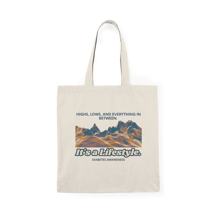 The Diabuddies Store Highs, Lows, and Everything in Between - Tote Bags Highs, Lows, and Everything in Between - Tote Bags: Life's a rollercoaster, and this tote bag gets it! Our "Highs, Lows, and Everything in Between" bag is for anyone who embraces the
