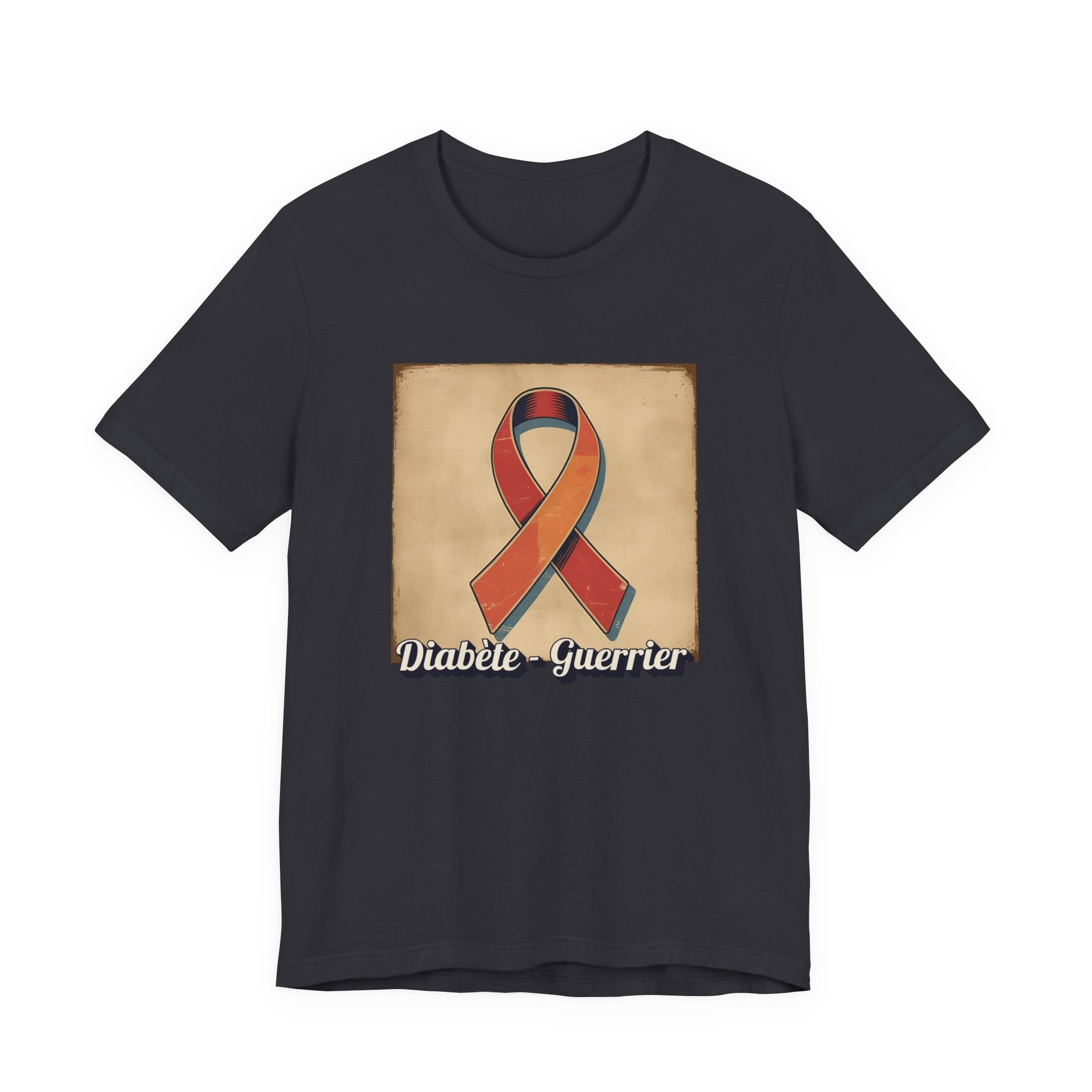Diabetes Warrior, Retro Style (French/Guerrier) Unisex Tee The Diabuddies Store T-Shirts $22.50