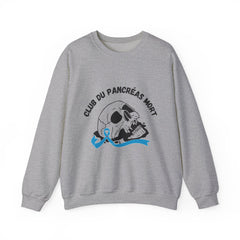 Skull & Blue Ribbon, Dead Pancreas Club (French) Sweatshirt The Diabuddies Store Sweatshirts $35.70
