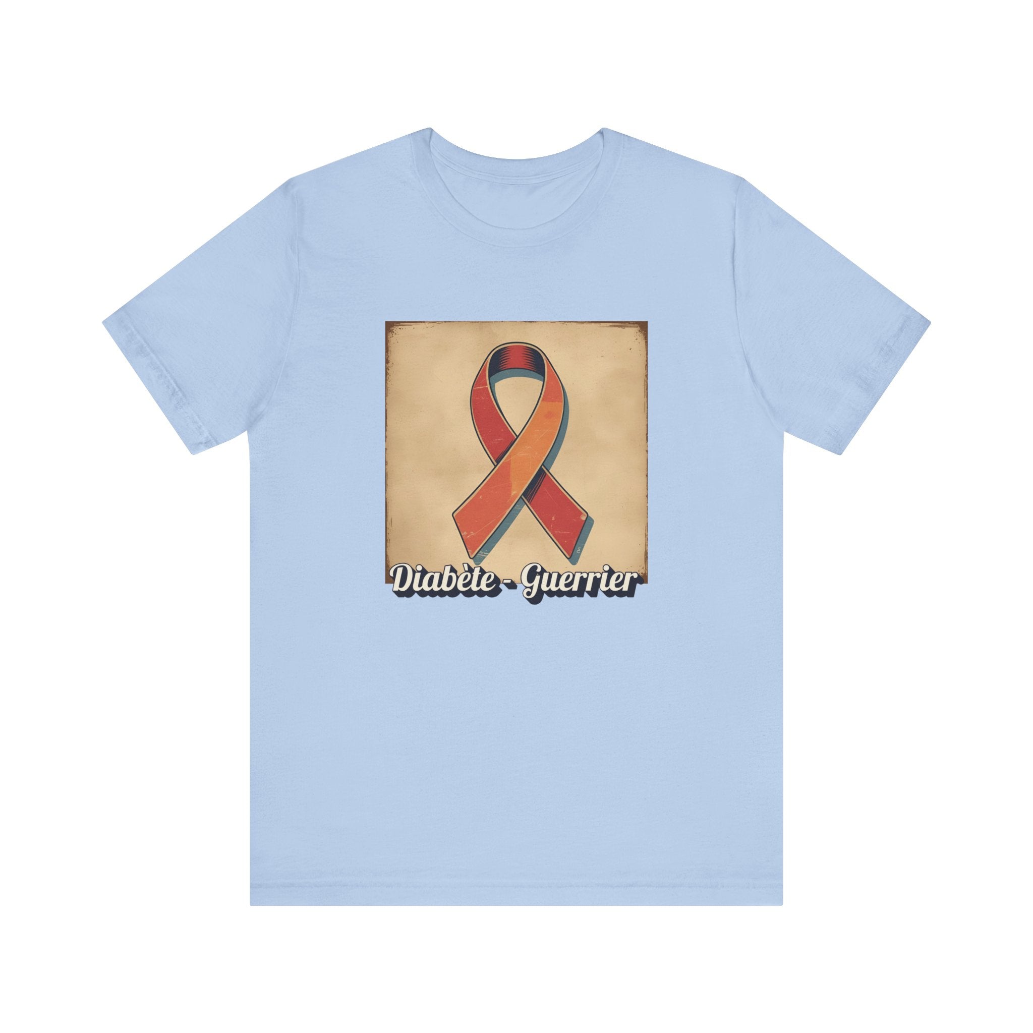 Diabetes Warrior, Retro Style (French/Guerrier) Unisex Tee The Diabuddies Store T-Shirts $22.50