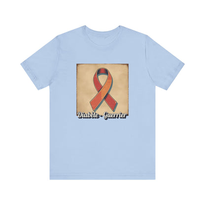 Diabetes Warrior, Retro Style (French/Guerrier) Unisex Tee The Diabuddies Store T-Shirts $22.50