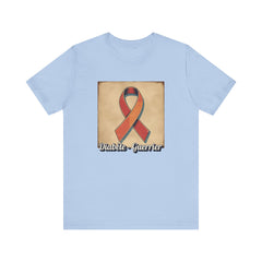 Diabetes Warrior, Retro Style (French/Guerrier) Unisex Tee The Diabuddies Store T-Shirts $22.50