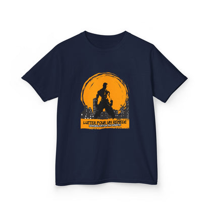 The Diabuddies Store Fighting for a Cure (French) - Kids Tee Fighting for a Cure (French) - Kids Tee: This soft, comfy tee is for the little fighter in your life. Featuring the phrase "Lutter pour un remède" (Fighting for a Cure) in French, it's a powerfu