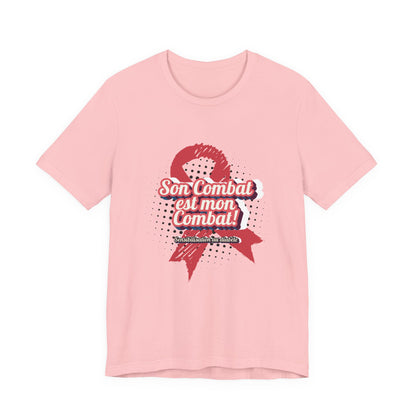 Her Fight is my Fight! (French in Pink) - Unisex Tee The Diabuddies Store T-Shirts $30.27