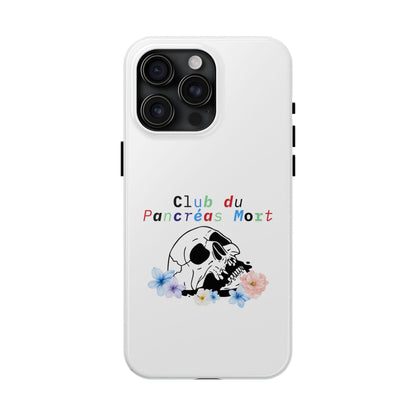 Skull & Flowers, Dead Pancreas Club (French) - Phone Cases The Diabuddies Store Mobile Phone Cases $18.23