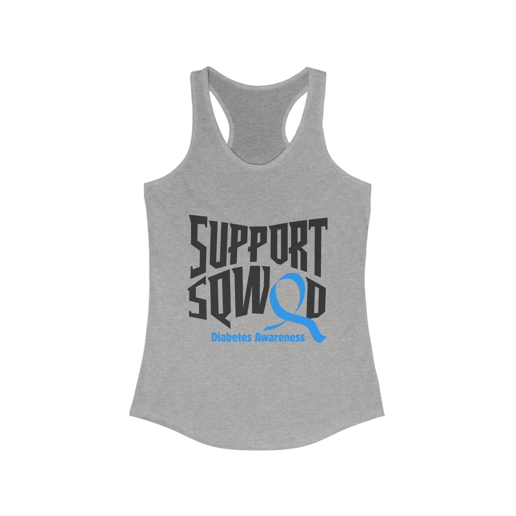 The Diabuddies Store T1D Support Squad - Racerback Tank T1D Support Squad - Racerback Tank: Show your love and solidarity in this soft, comfortable racerback tank. Perfect for warm weather, walks, and awareness events, this tank is for everyone who's part