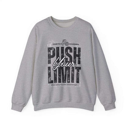 The Diabuddies Store Push Your Limit! - Unisex Sweatshirt Push Your Limit! - Unisex Sweatshirt: Life's about growth. This tee is for those who refuse to settle, embracing challenges to be better, stronger, and more resilient. Sweatshirts $32.96