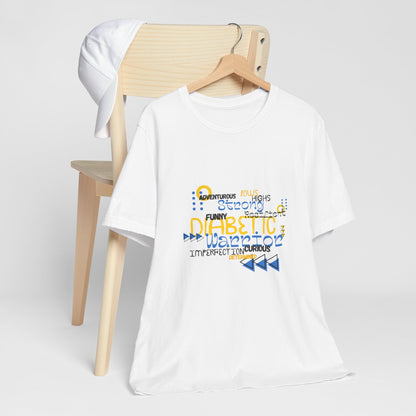 The Diabuddies Store Uplifted & Unleashed - Unisex Tee Uplifted & Unleashed - Unisex Tee: Embrace your strength, defy the odds. The "Uplifted & Unleashed" tee is more than just a shirt; it's a vibrant testament to the diabetic warrior within. Adorned with