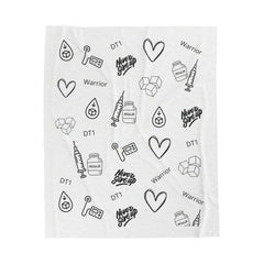 Inspirational Warrior - Velveteen Plush Blanket The Diabuddies Store Blankets $32.52