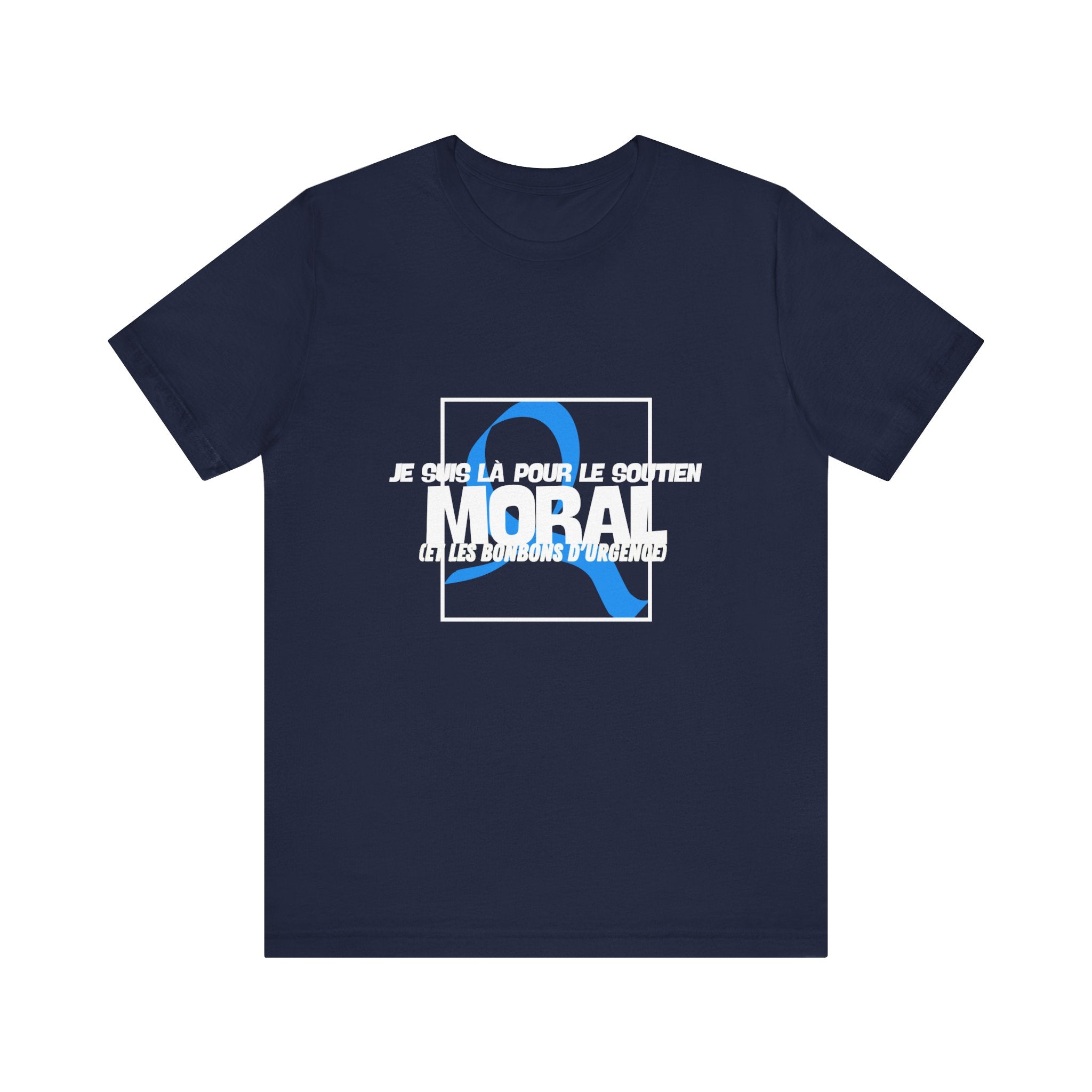 The Diabuddies Store Moral Support and Emergency Candy (French) - Unisex Tee Moral Support and Emergency Candy (French) - Unisex Tee: Being a friend to someone with diabetes means being ready for anything – from offering a listening ear to, well, having s