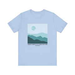 Summiting Life's Mountains Meter in Hand (French) Unisex Tee The Diabuddies Store T-Shirts $22.50
