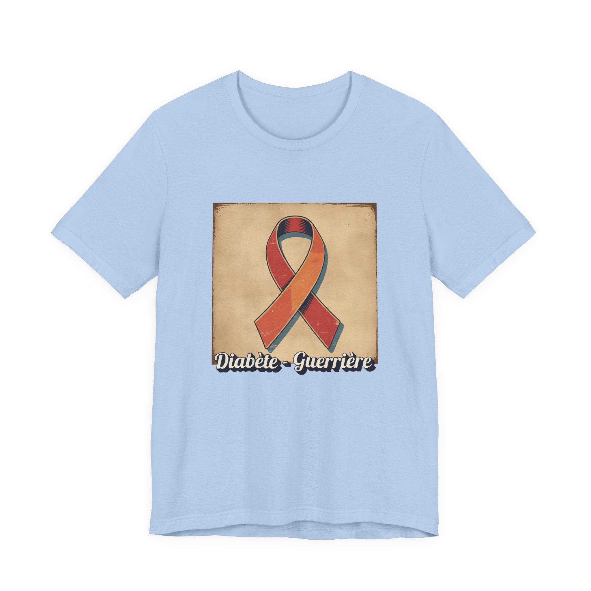 Diabetes Warrior, Retro Style (French/Guerrière) Unisex Tee The Diabuddies Store T-Shirts $22.50