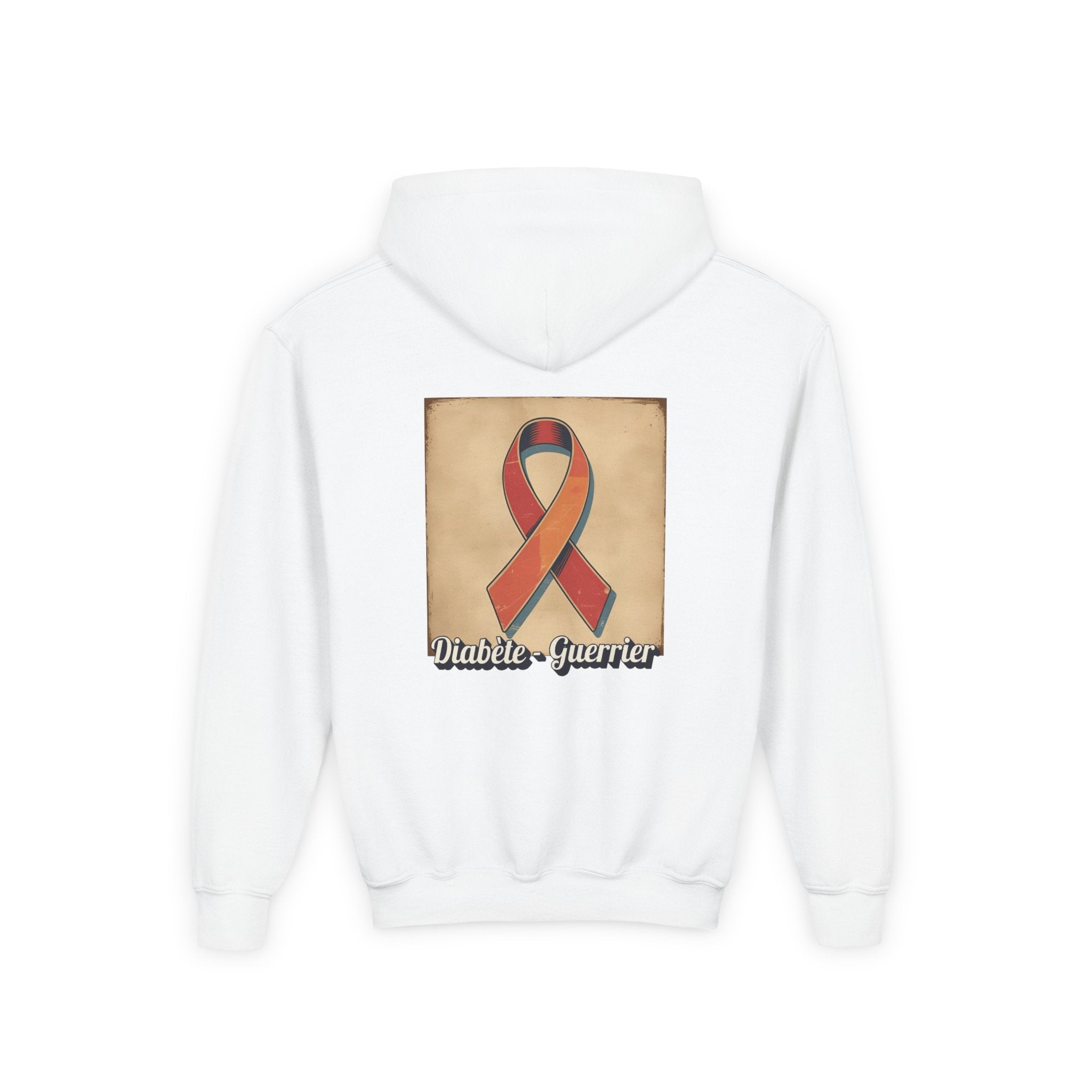 The Diabuddies Store Diabetes Warrior, Retro Look French - Guerrier Youth Hoodie Diabetes Warrior, Retro Look French - Guerrier Youth Hoodie: Let your young one show off their strength and style with our French Youth Hoodie! Hoodies $32.49