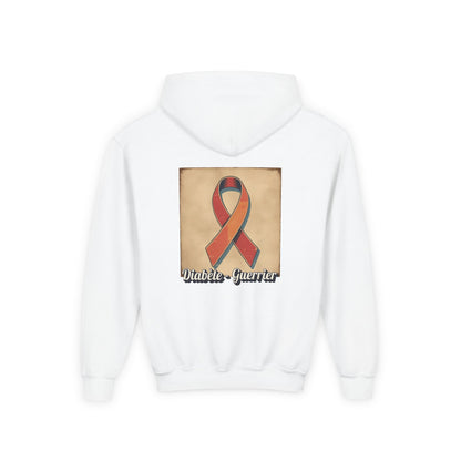 The Diabuddies Store Diabetes Warrior, Retro Look French - Guerrier Youth Hoodie Diabetes Warrior, Retro Look French - Guerrier Youth Hoodie: Let your young one show off their strength and style with our French Youth Hoodie! Hoodies $32.49