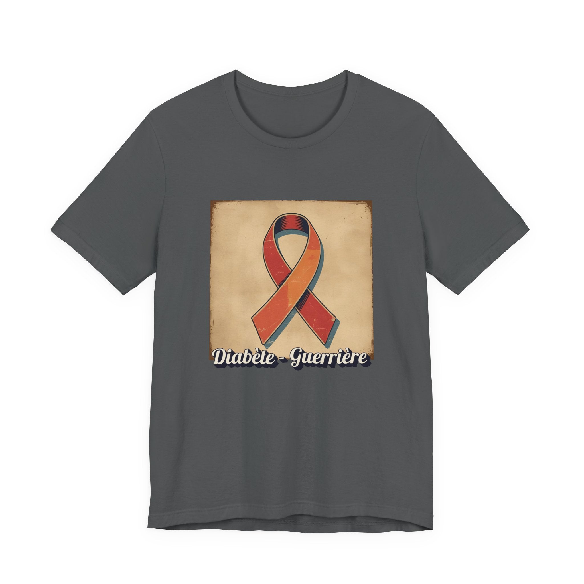 Diabetes Warrior, Retro Style (French/Guerrière) Unisex Tee The Diabuddies Store T-Shirts $22.50