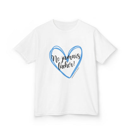 The Diabuddies Store Never Give Up in French - Kids Tee Never Give Up in French - Kids Tee: A powerful statement for the young warriors of the diabetes community. This French "Ne jamais lâcher" Tee is the perfect way to share a message of strength, resili