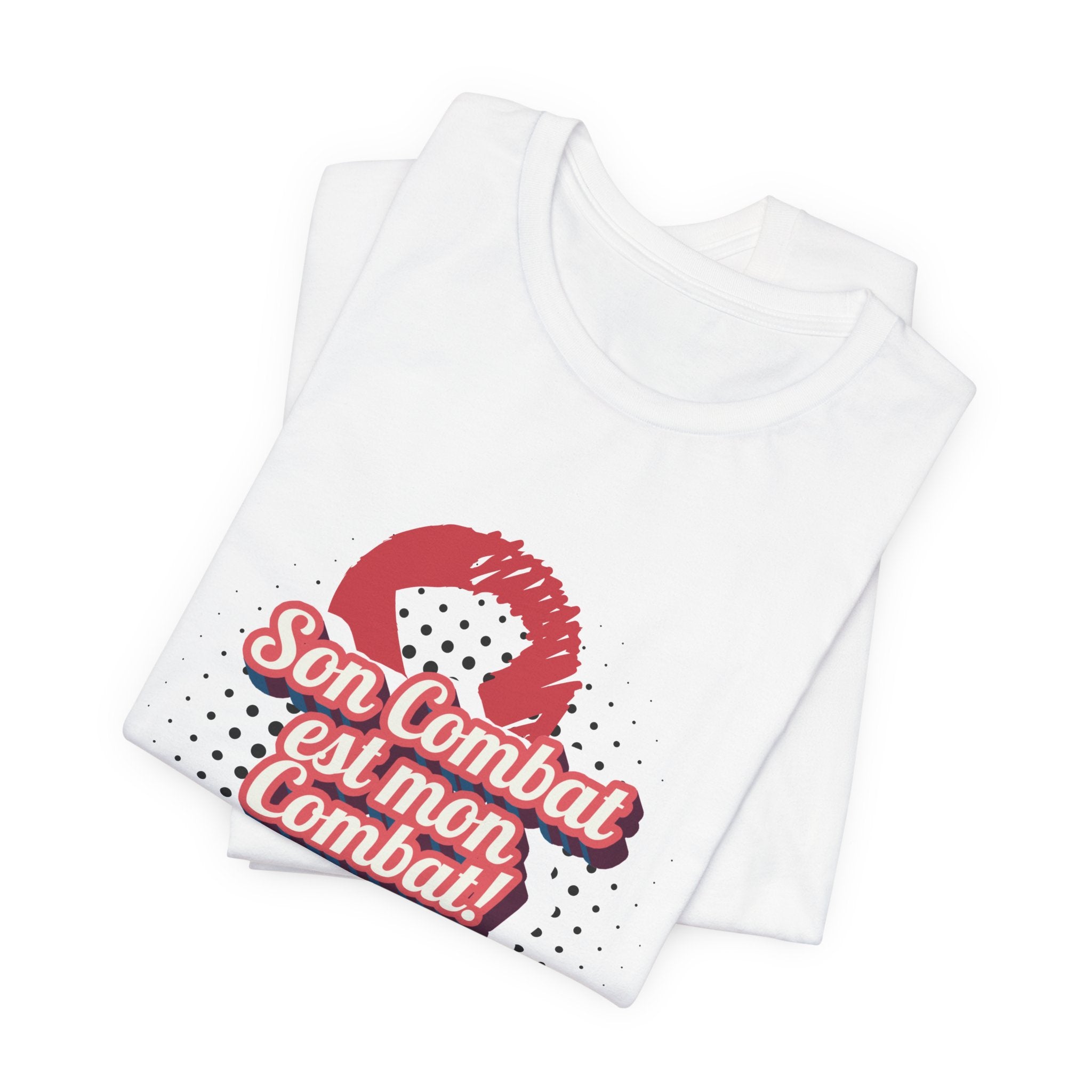 Her Fight is my Fight! (French in Pink) - Unisex Tee The Diabuddies Store T-Shirts $30.27