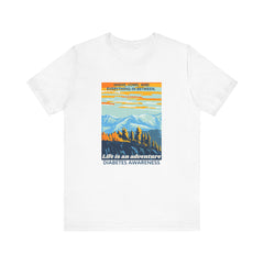 The Diabuddies Store Life is an Adventure, Highs & Lows - Unisex Tee - Unisex Tee Life is an Adventure, Highs & Lows - Unisex Tee - Unisex Tee: Embrace every twist and turn of your journey with our Diabetes: Life is an Adventure - Unisex Tee. Designed for
