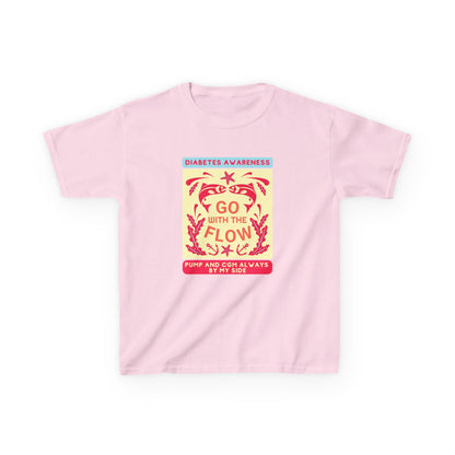 The Diabuddies Store Go with the Flow - Kids Tee Go with the Flow - Kids Tee: Embrace your journey with confidence in our vibrant "Go with the Flow" kids Tee. Engineered for those who live with a pump and CGM, this tank ensures your devices are always wit