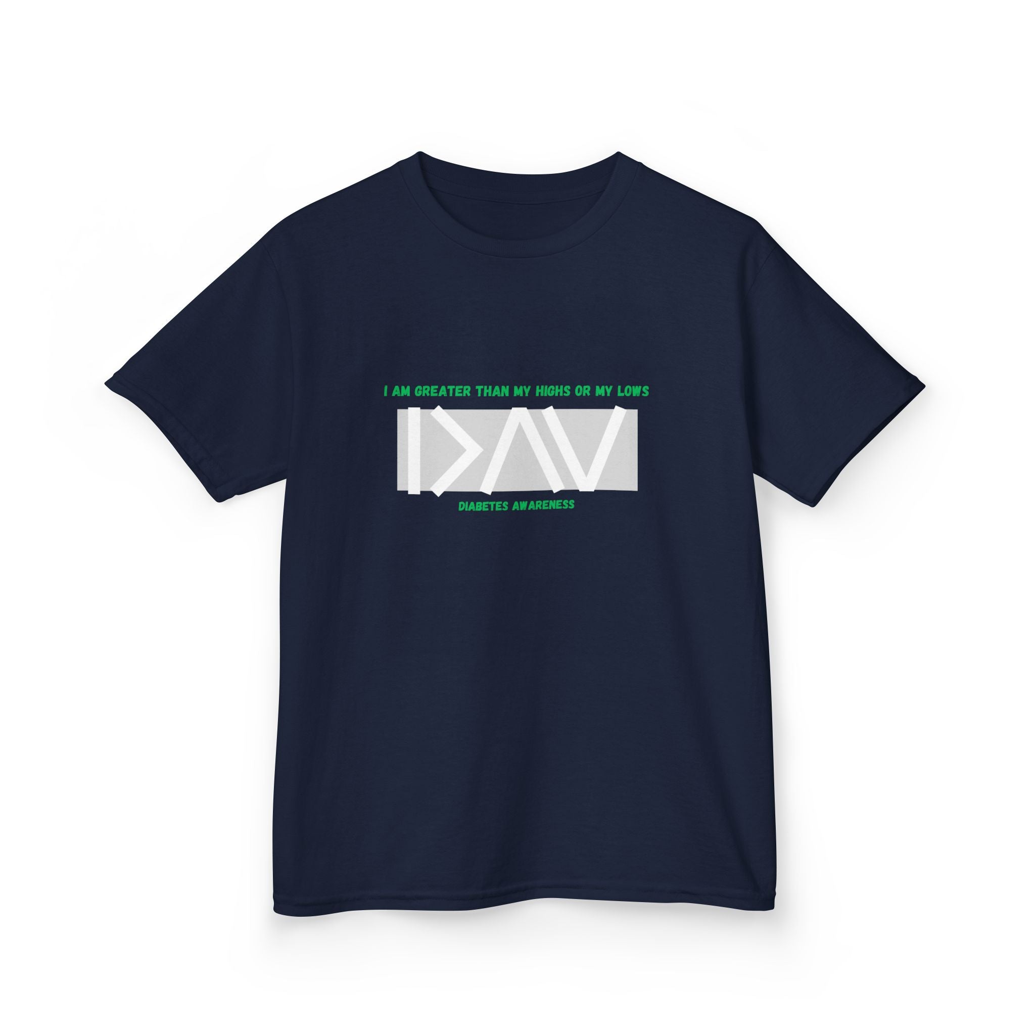 The Diabuddies Store I am greater than (Grey) - Kids Tee I am greater than (Grey) - Kids Tee: Celebrate resilience and strength with this Kids Tee! It's a powerful symbol for young individuals living with diabetes, reminding them that they are always "gre