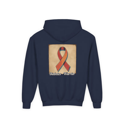 Diabetes Warrior, Retro Look - Youth Hoodie