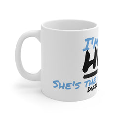 The Diabuddies Store I'm with her, the diabetic! - Mug 11oz I'm with her, the diabetic! - Mug 11oz: Show your support with a smile! Our "I'm with her, the diabetic! She's the one beeping..." 11oz mug is a fun and relatable way to acknowledge the daily rea