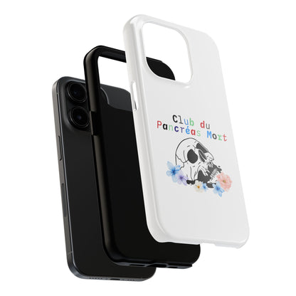 Skull & Flowers, Dead Pancreas Club (French) - Phone Cases The Diabuddies Store Mobile Phone Cases $18.23