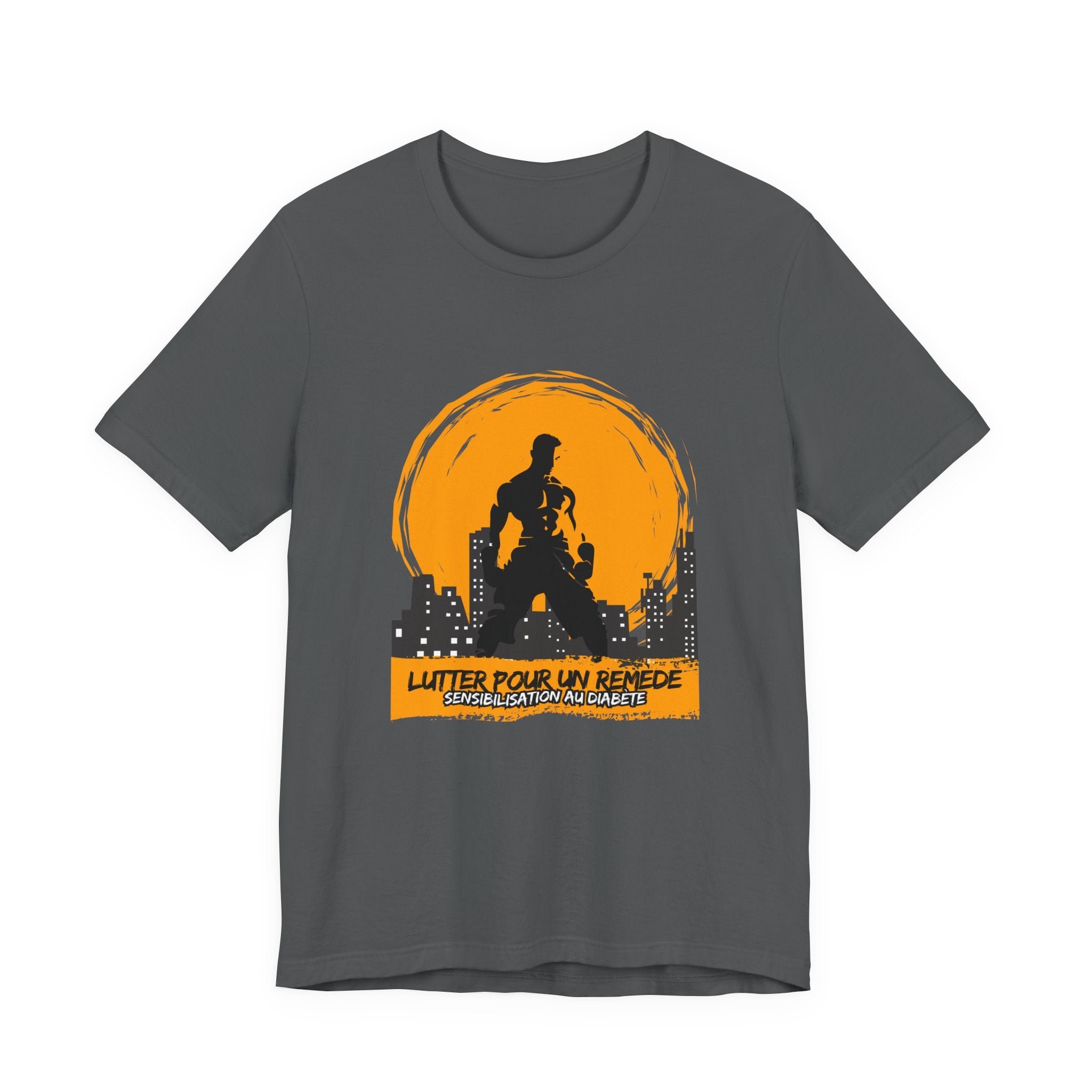 The Diabuddies Store Fighting for a Cure (French) - Unisex Tee Fighting for a Cure (French) - Unisex Tee: Make a statement that matters with this French Unisex Tee. This comfortable and versatile shirt is a powerful way to raise awareness and spark conver