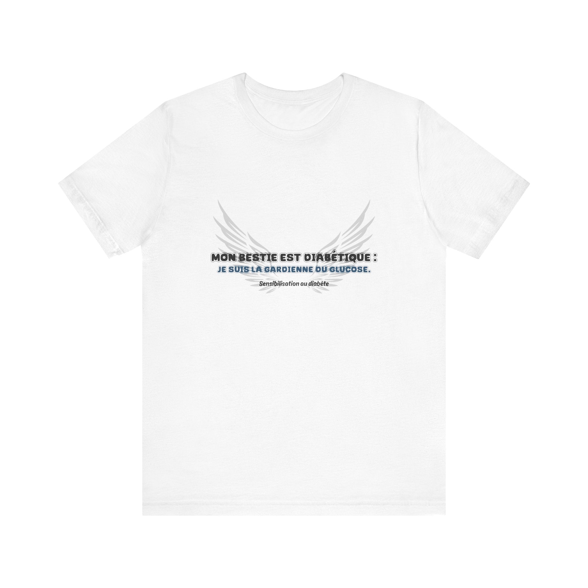 The Diabuddies Store My Bestie is Diabetic (French / Mon bestie, Guardienne) - Unisex Tee My Bestie is Diabetic (French / Mon bestie, Guardienne) - Unisex Tee: Celebrate your vital role! A proud declaration of your commitment and unique connection. T-Shir