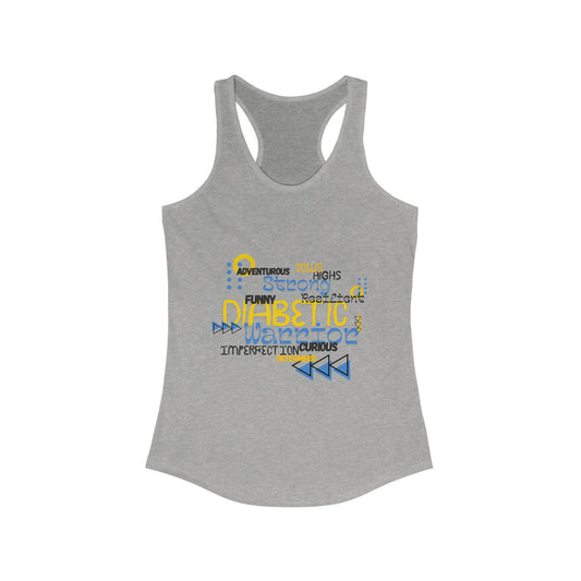 The Diabuddies Store Uplifted & Unleashed - Racerback Tank Uplifted & Unleashed - Racerback Tank: Embrace your strength, defy the odds. The "Uplifted & Unleashed" tank is more than just a tank; it's a vibrant testament to the diabetic warrior within. Tank