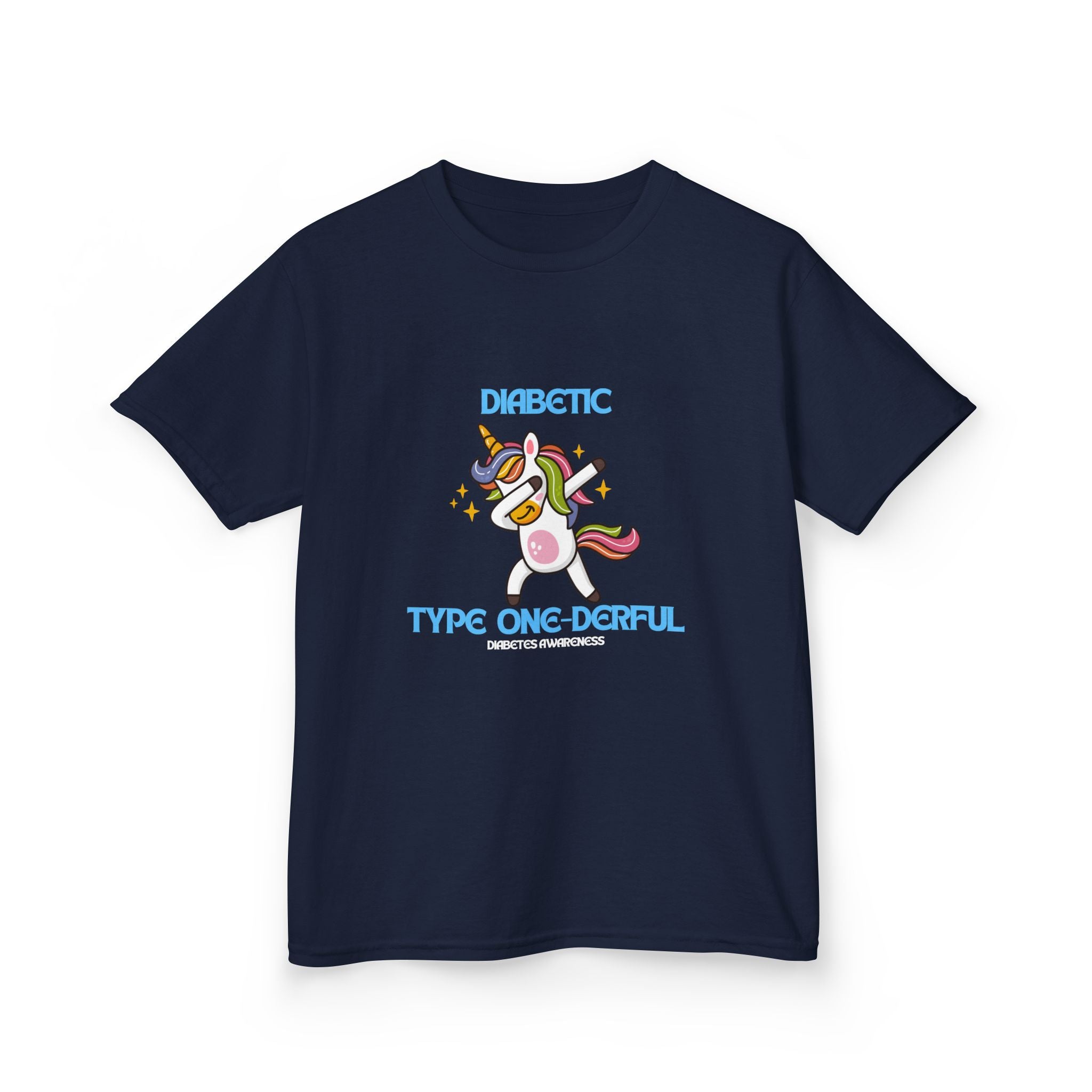 The Diabuddies Store Diabetes Type One-derful - Kids Tee Diabetes Type One-derful - Kids Tee: This Tee is a celebration of strength and uniqueness! Let your child proudly declare their "Type One-derful" spirit with a smile. T-Shirts $19.22