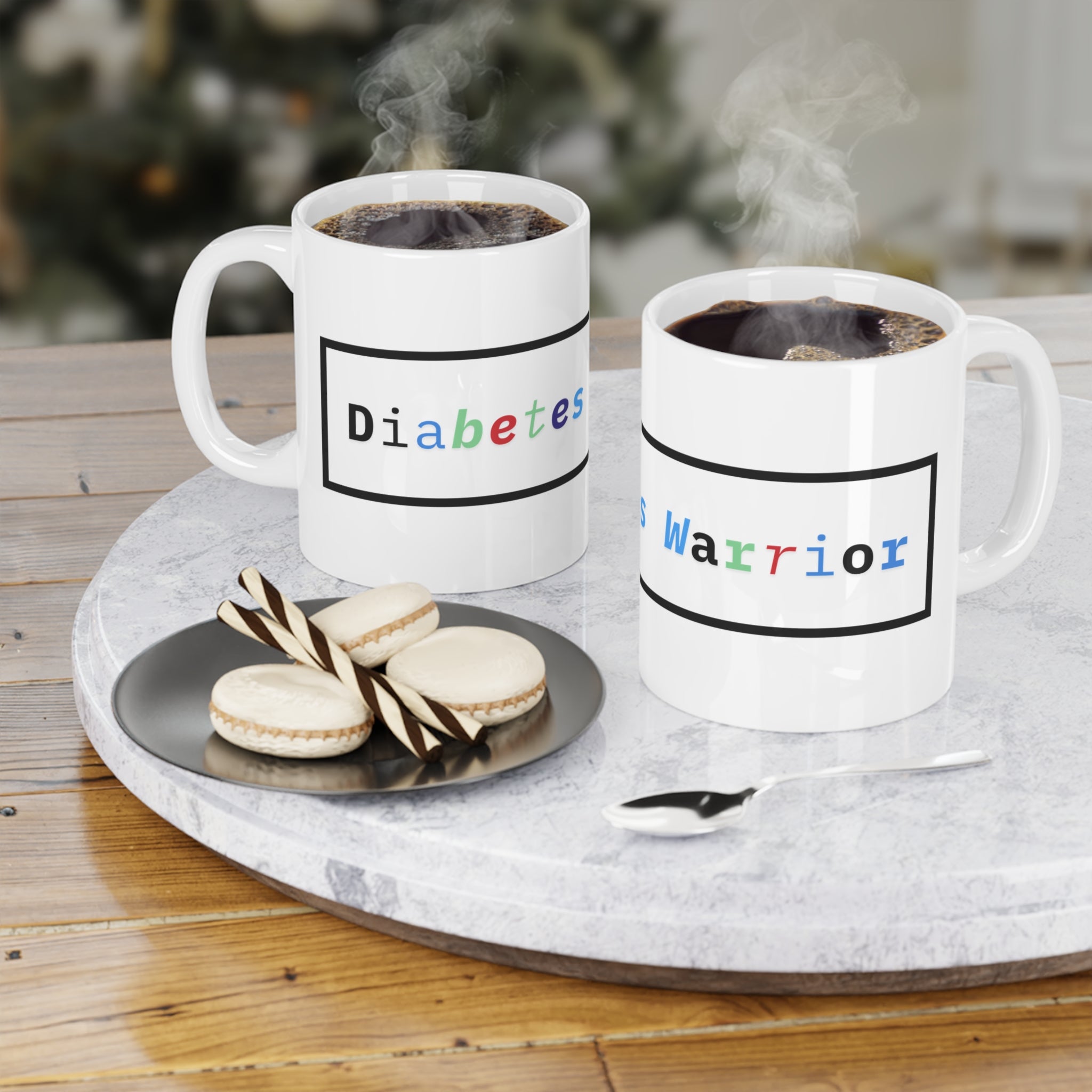 The Diabuddies Store Diabetes Warrior - Mug 11oz Diabetes Warrior - Mug 11oz: Start your day with strength and a powerful message with our "Diabetes Warrior" 11oz ceramic mug. This thoughtfully designed mug is more than just a cup; it's a daily affirmatio