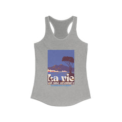 The Diabuddies Store Life is an Adventure, Ocean View (French) - Racerback Tank Life is an Adventure, Ocean View (French) - Racerback Tank: Embrace the call of the wild with our "La vie est une aventure" Tank. This Tank is for anyone who finds their soul
