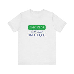 Proud Dad of a Diabetic (French / Daughter) - Unisex Tee The Diabuddies Store T-Shirts $22.50