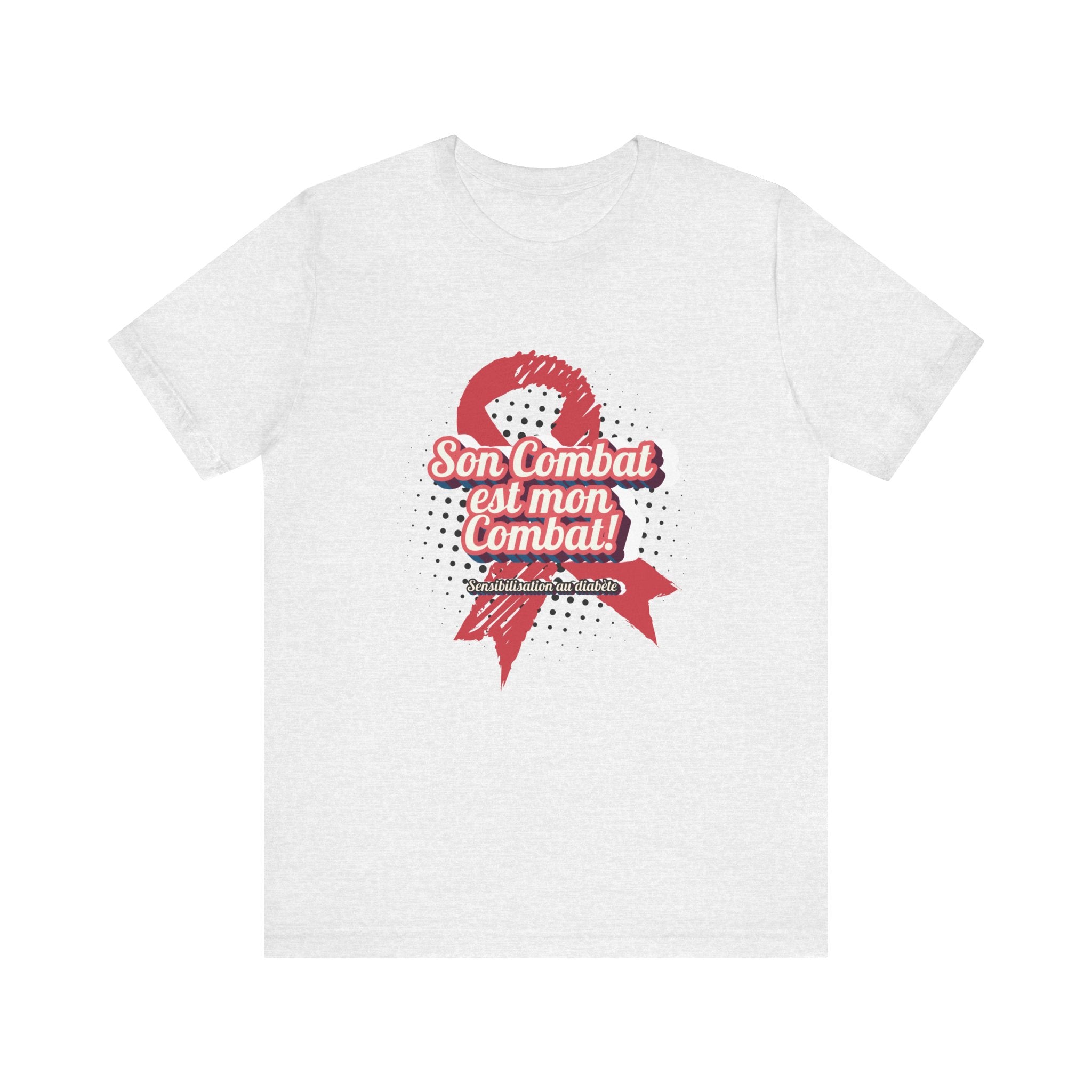 Her Fight is my Fight! (French in Pink) - Unisex Tee The Diabuddies Store T-Shirts $22.50