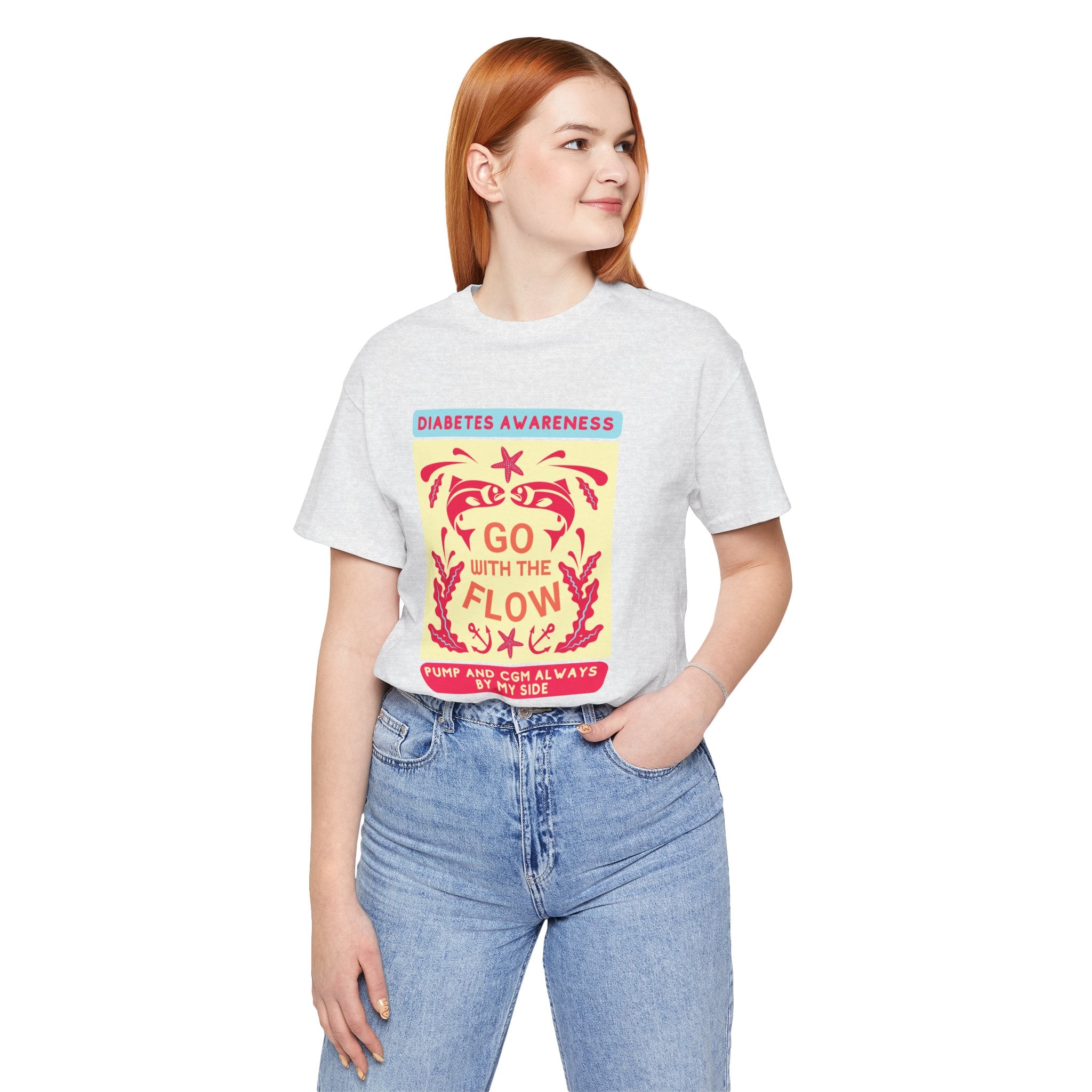 The Diabuddies Store Go with the Flow (Diabetes) - Unisex Tee Go with the Flow (Diabetes) - Unisex Tee: Engineered for those who live with a pump and CGM, this tank ensures your devices are always within reach and comfortably secure, letting you move free