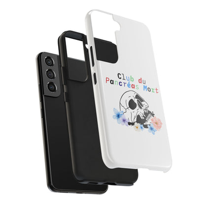 Skull & Flowers, Dead Pancreas Club (French) - Phone Cases The Diabuddies Store Mobile Phone Cases $18.23