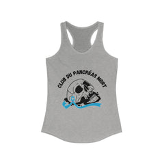 Skull & Blue Ribbon Dead Pancreas Club (French) Tank The Diabuddies Store Tank Tops $19.96