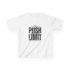 The Diabuddies Store Push Your Limit! (Diabetes) - kids Tee Push Your Limit! (Diabetes) - kids Tee: Ready to push your limit? This awesome "Push Your Limit!" tee is for super kids who love to try new things and grow stronger every day! It's a cool reminde