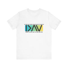 The Diabuddies Store Greater than (French/Yellow)- Unisex Tee Greater than (French/Yellow) - Unisex Tee: An inspiring "Je suis plus grand que mes hauts et mes bas" - French Unisex Tee perfect for active and leisure wear, designed with a retail fit suitabl