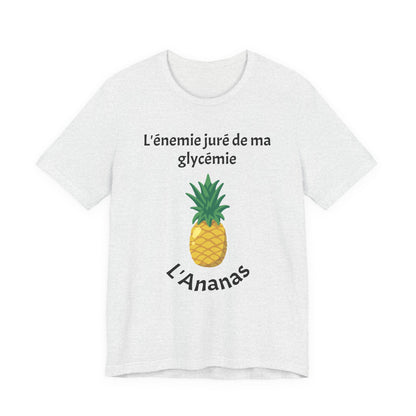 Blood Sugar's Arch Nemesis The Pineapple (French) Unisex Tee The Diabuddies Store T-Shirts $25.00