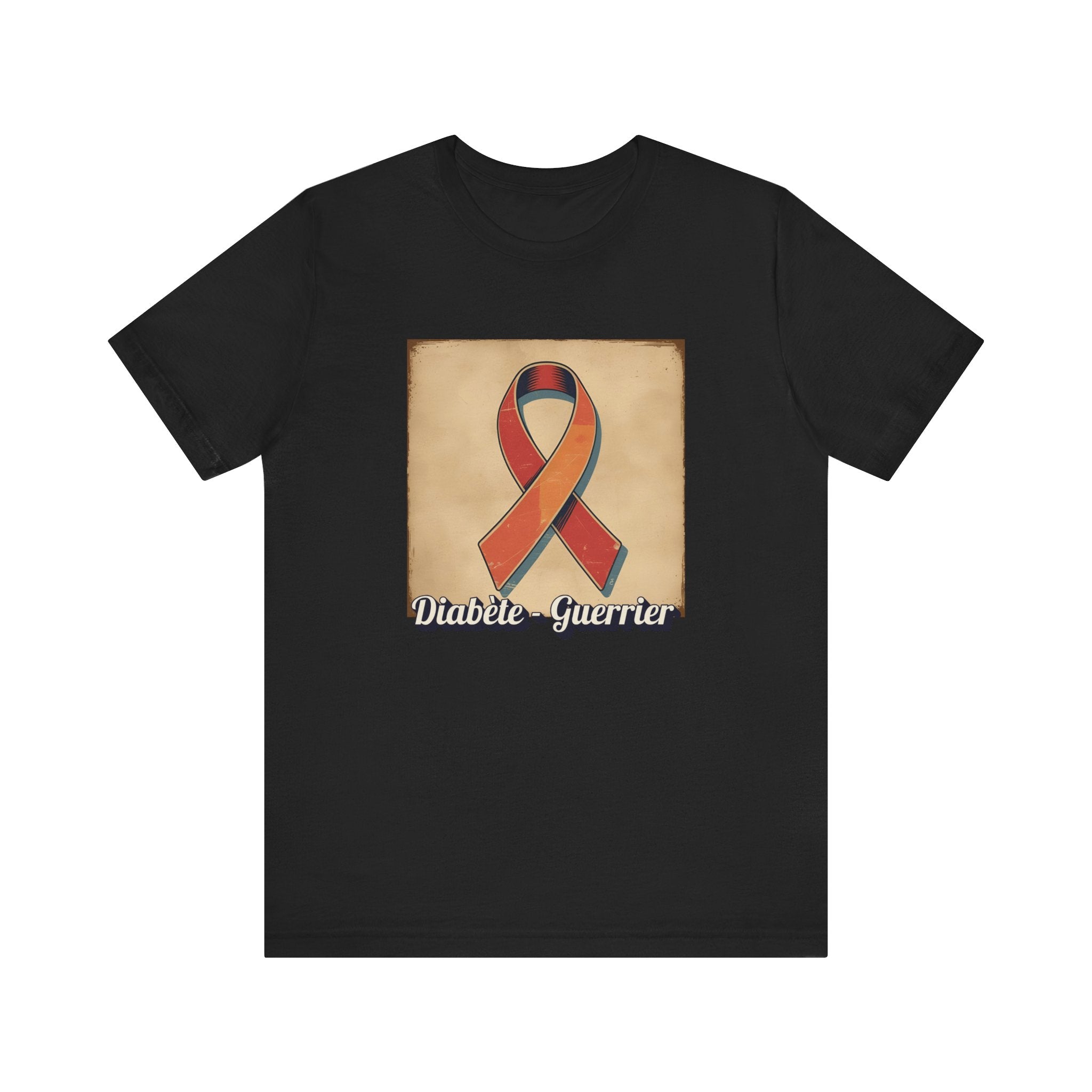 Diabetes Warrior, Retro Style (French/Guerrier) Unisex Tee The Diabuddies Store T-Shirts $30.27