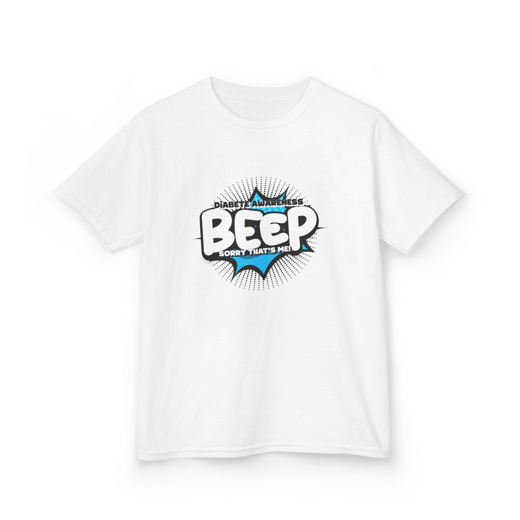 The Diabuddies Store Beep! Sorry that's me! - Kids Tee Beep! Sorry that's me! - Kids Tee: This playful tee is perfect for the little one who's full of energy and charm. The fun design features the word "beep" and the phrase "Sorry, that's me!", a cute and